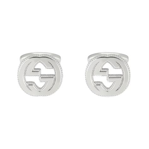 gemelli gucci smaltati con logo|Gemelli con dettaglio GG in argento 925 .